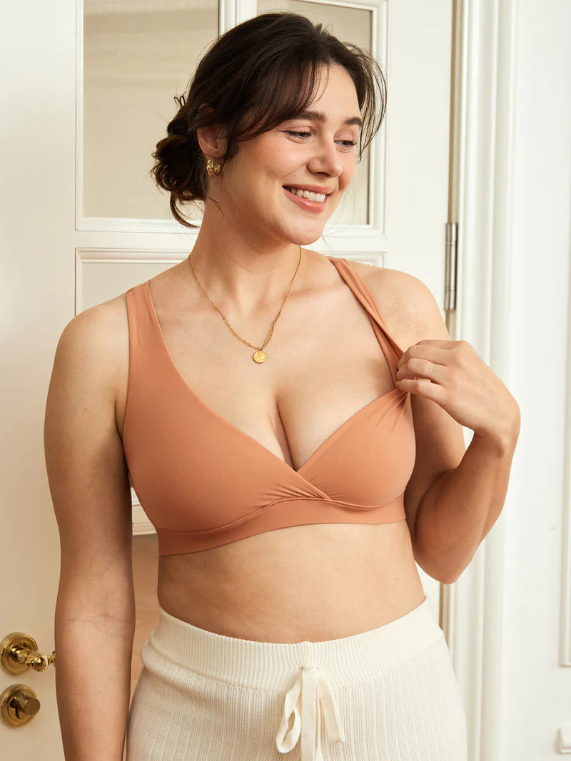 Inbarely® cross-over nursing bra with swimmer back